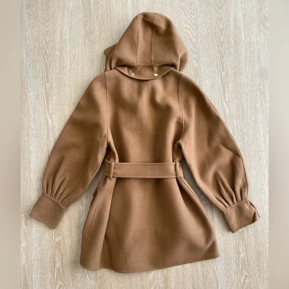MAJE Galicol Double sided Wool Coat!! Camel/ Tobacco color!! Size 38!! NWT! NEW